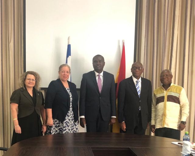 Ambassador Eynat Shlein with Amb. Shani Cooper, Hon. Charles Owiredu and other officials from the Ministry of Foreign Affairs and Regional Integration